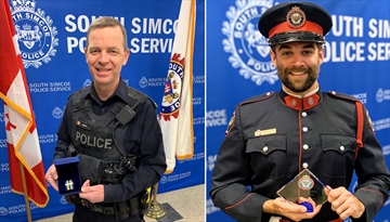  South Simcoe Police have confirmed the identities of two officers killed in the line of duty. Const. Morgan Russell (left) and Const. Devon Northrup were killed while responding to a domestic incident on Oct. 11.